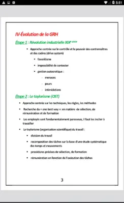 GRH - Gestion des ressources humaines (Cours) android App screenshot 1